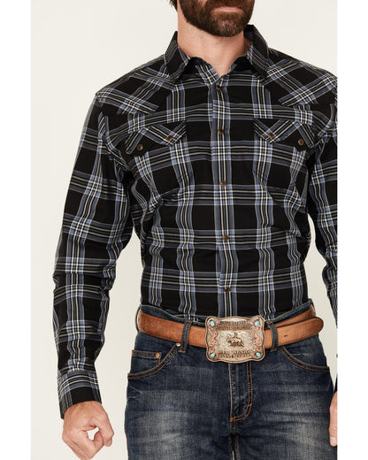 Men's Irving Plaid Print Long Sleeve Snap Western Shirt | Cody James Clothing|Sale