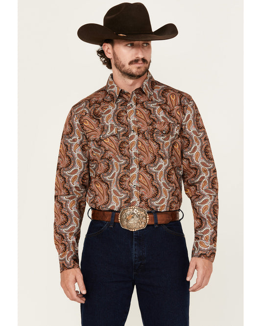 Men's Dennis Paisley Print Long Sleeve Snap Western Shirt | Cody James Clothing|Sale