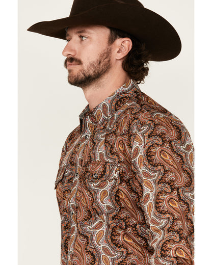 Men's Dennis Paisley Print Long Sleeve Snap Western Shirt | Cody James Clothing|Sale