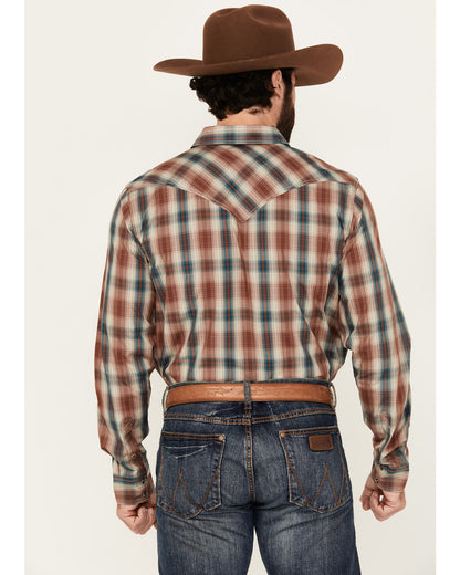 Men's Ricardo Plaid Print Long Sleeve Snap Western Shirt - | Cody James Clothing|Sale
