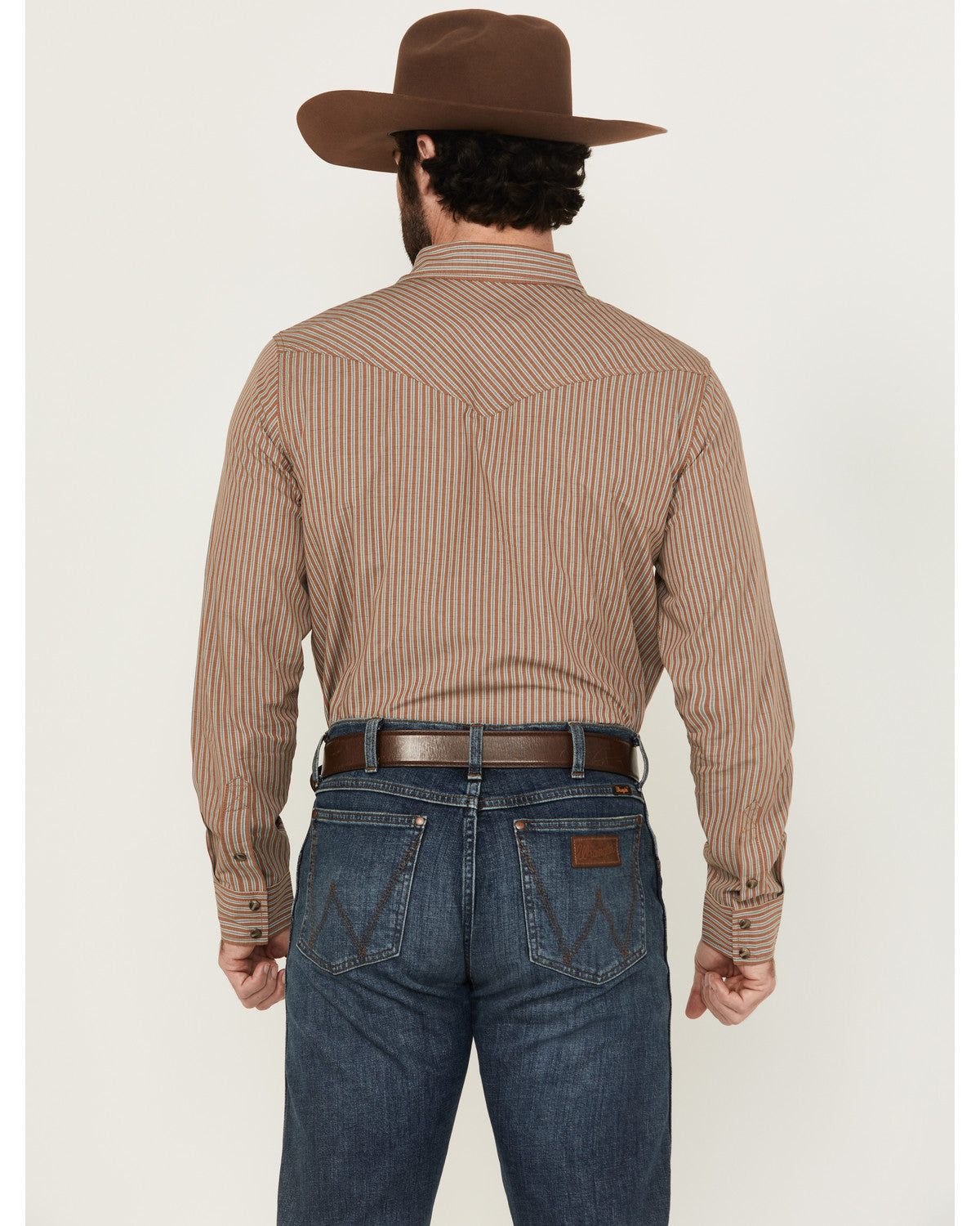 Men's Tanner Vertical Striped Print Long Sleeve Snap Wester | Cody James Clothing|Sale