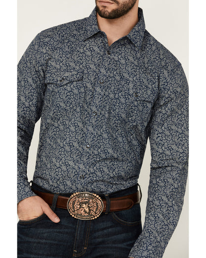Men's Grande Floral Print Long Sleeve Pearl Snap Western Sh | Cody James Clothing