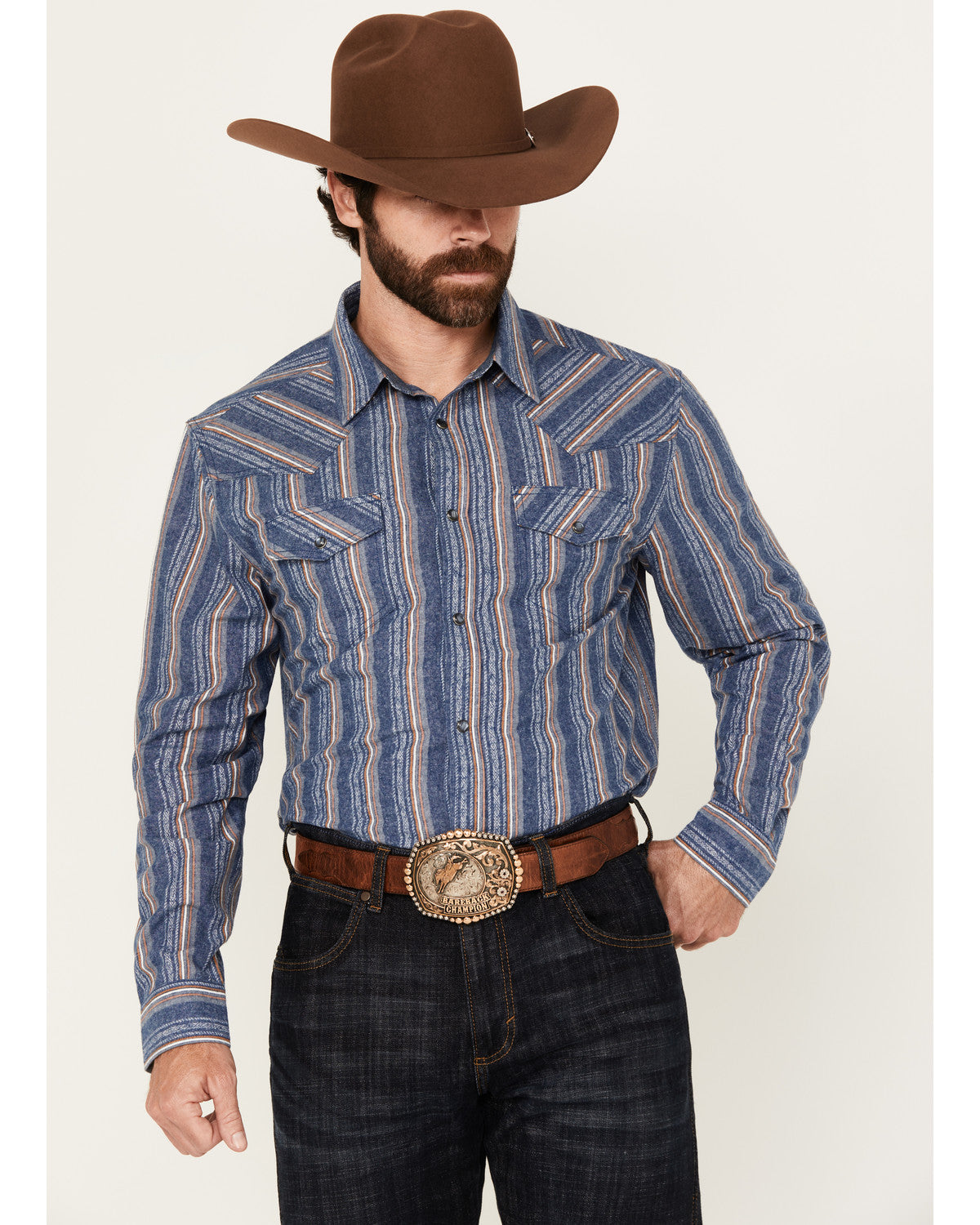 Men's Alpine Southwestern Striped Long Sleeve Pearl Snap We | Cody James Clothing|Sale