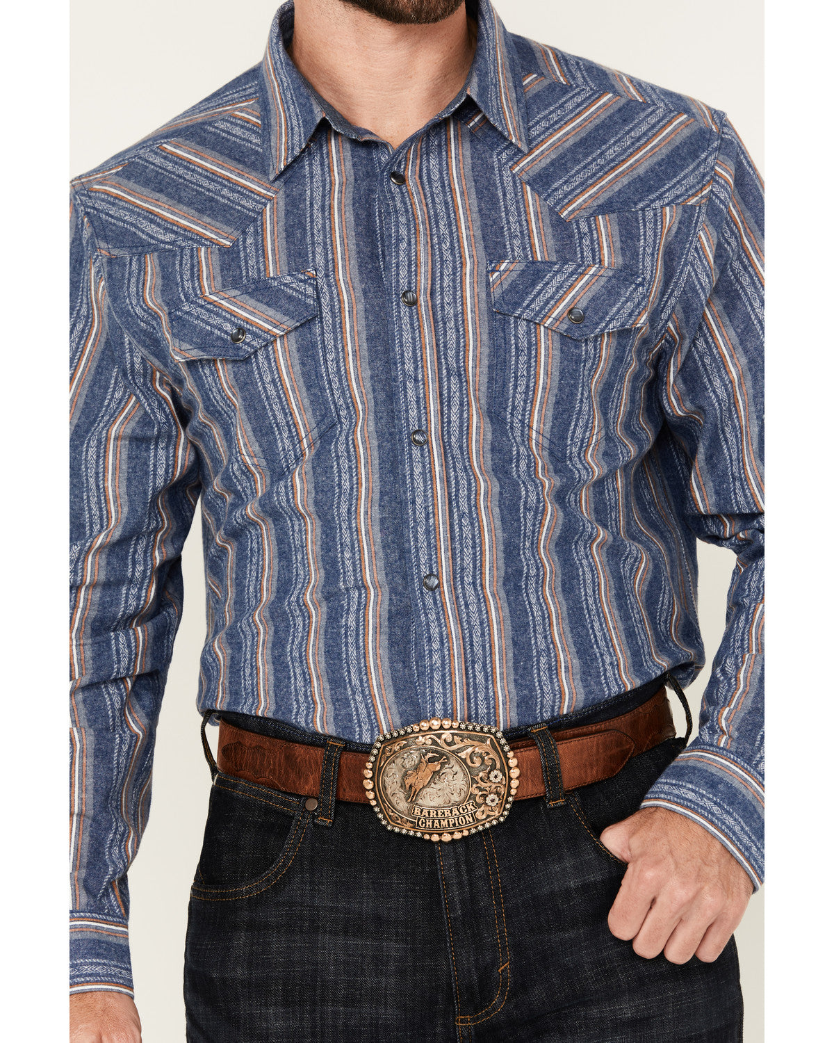 Men's Alpine Southwestern Striped Long Sleeve Pearl Snap We | Cody James Clothing|Sale