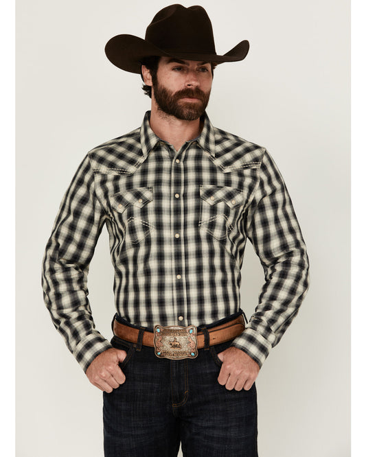 Men's Rey Plaid Print Long Sleeve Snap Western Shirt | Cody James Clothing|Sale