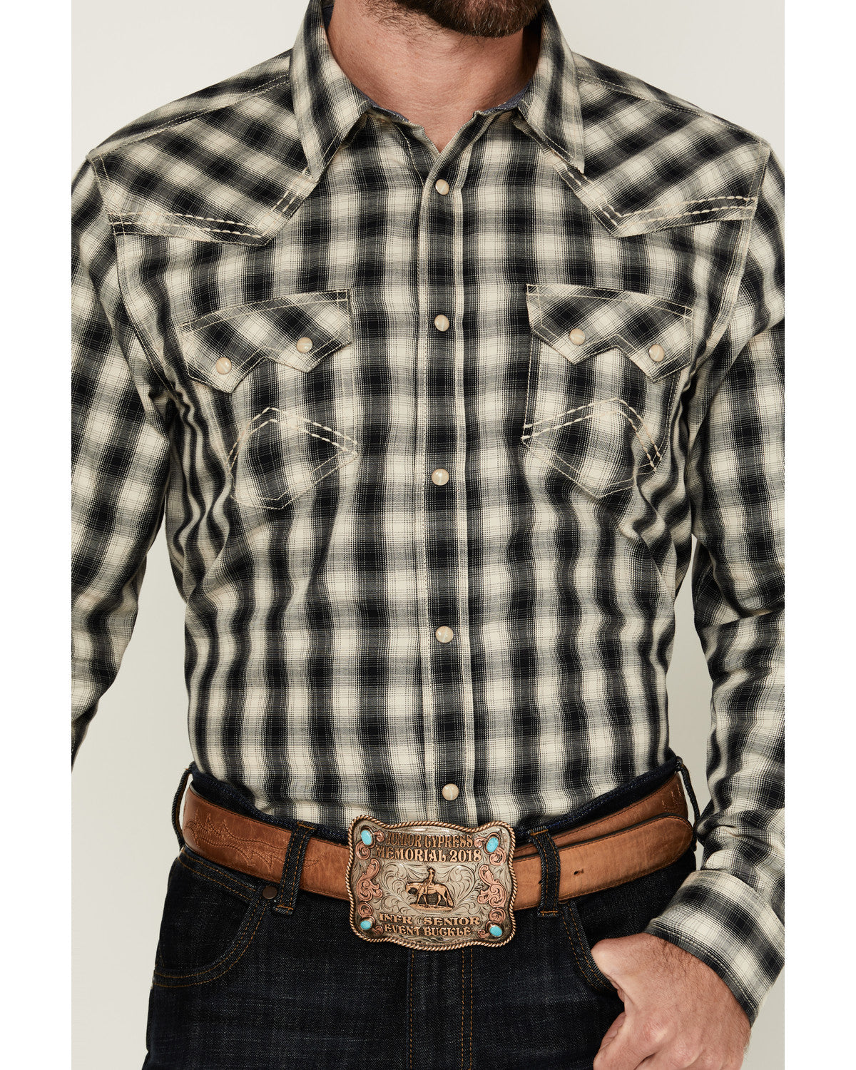 Men's Rey Plaid Print Long Sleeve Snap Western Shirt | Cody James Clothing|Sale