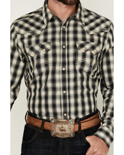 Men's Rey Plaid Print Long Sleeve Snap Western Shirt | Cody James Clothing|Sale