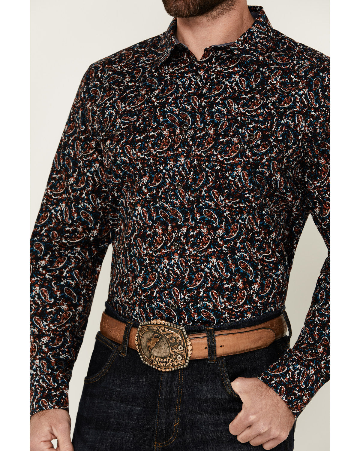 Men's Take Flight Paisley Print Long Sleeve Snap Western Sh | Cody James Clothing