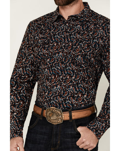 Men's Take Flight Paisley Print Long Sleeve Snap Western Sh | Cody James Clothing