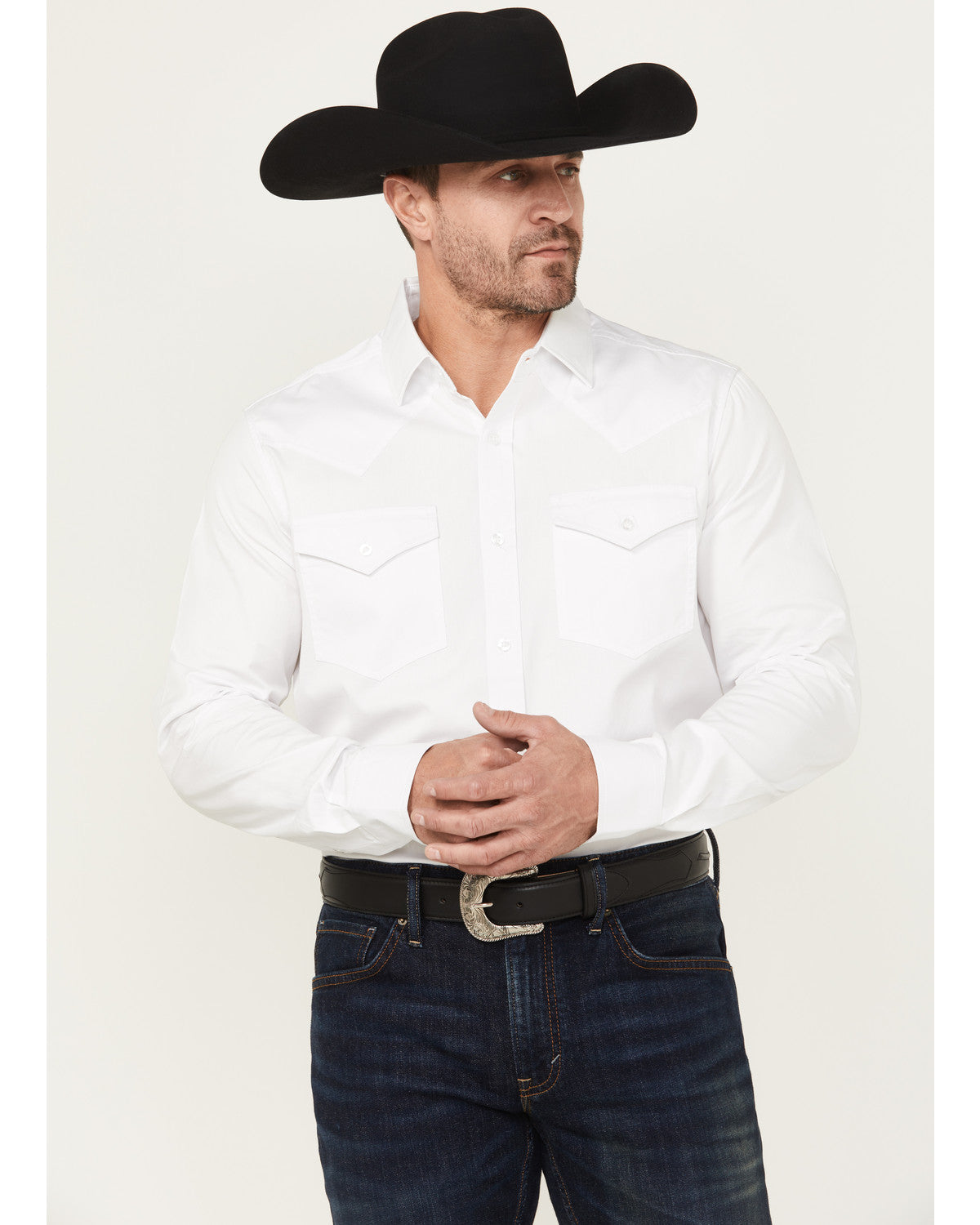 Black 1978® Men's Lawman Solid Long Sleeve Button-Down West | Cody James Clothing