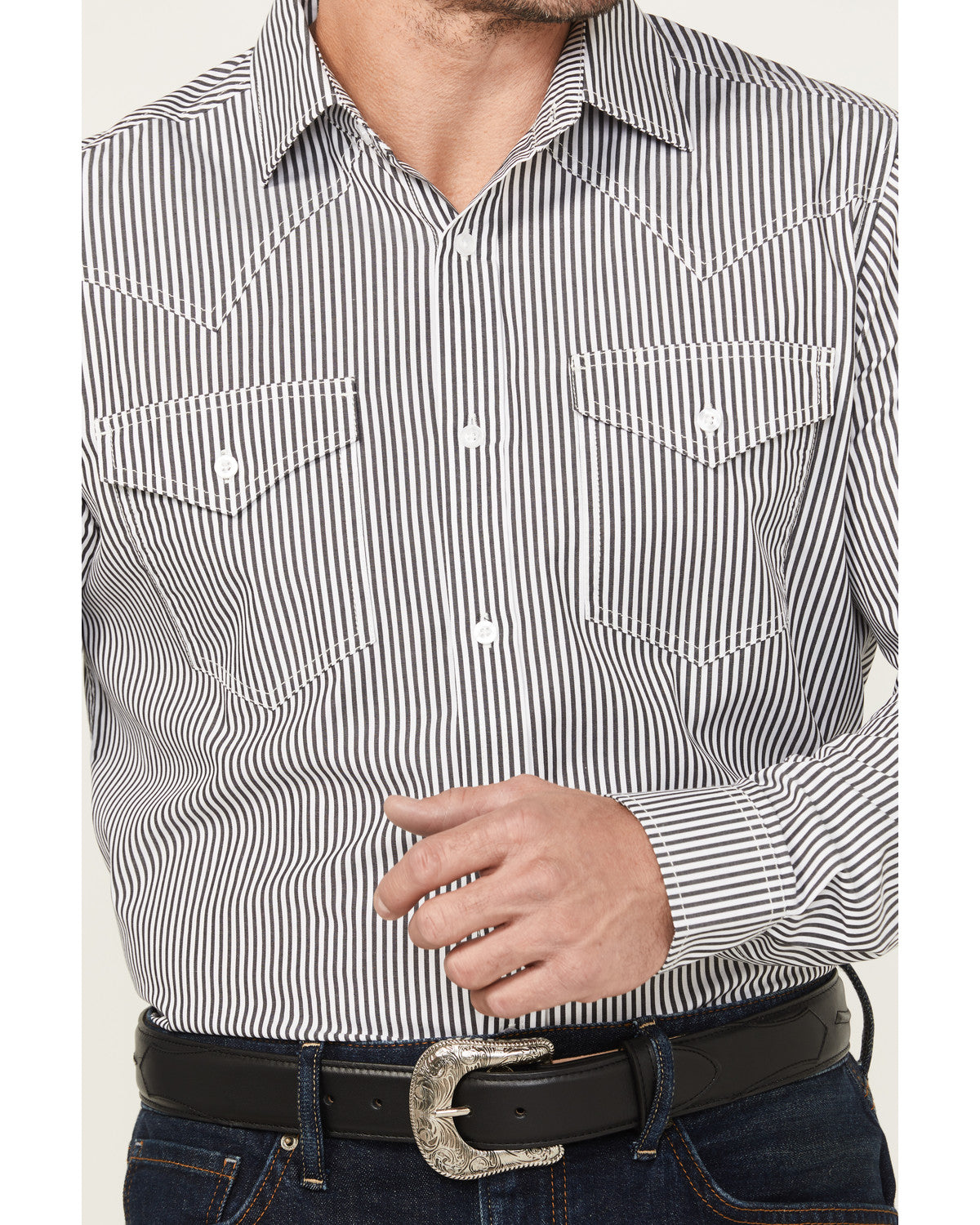 Black 1978® Men's Condor Striped Print Long Sleeve Button-D | Cody James Clothing