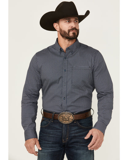 Men's Chris Geo Print Long Sleeve Button-Down Stretch Weste | Cody James Clothing
