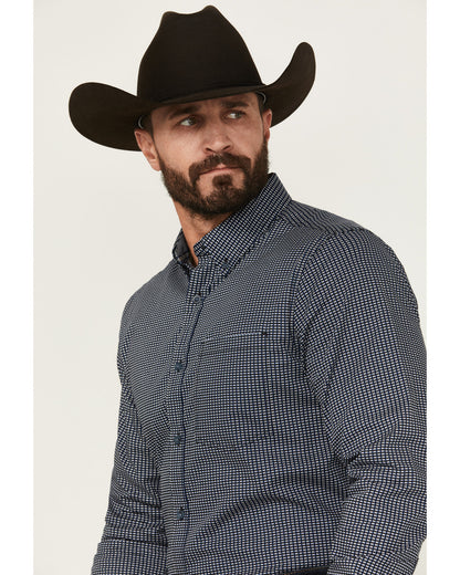 Men's Chris Geo Print Long Sleeve Button-Down Stretch Weste | Cody James Clothing