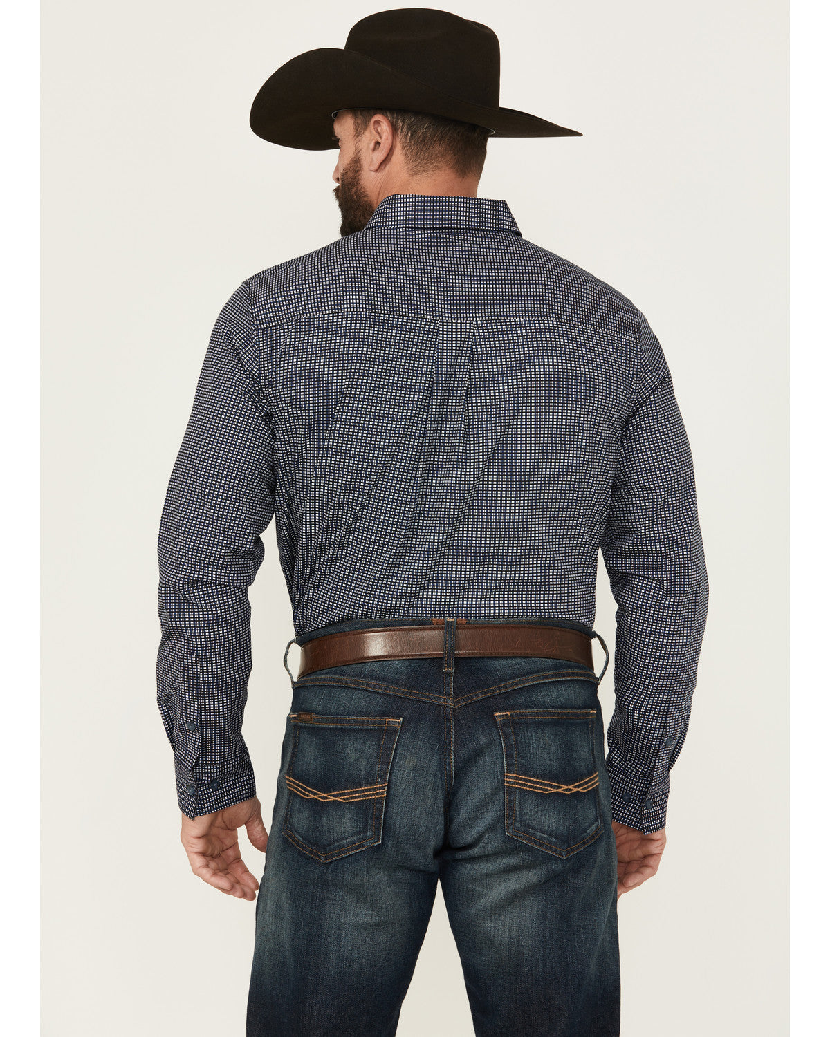 Men's Chris Geo Print Long Sleeve Button-Down Stretch Weste | Cody James Clothing
