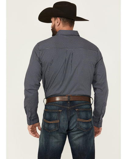 Men's Chris Geo Print Long Sleeve Button-Down Stretch Weste | Cody James Clothing