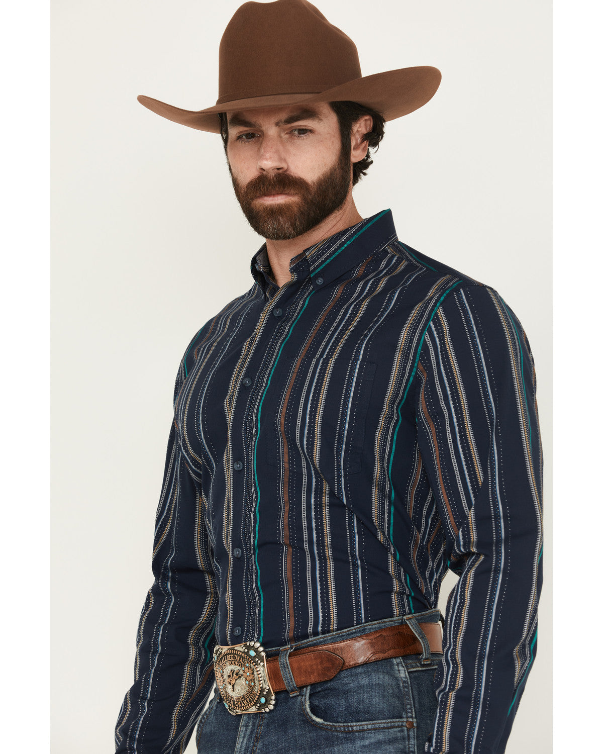 Men's Blake Striped Long Sleeve Button-Down Stretch Western | Cody James Clothing|Sale