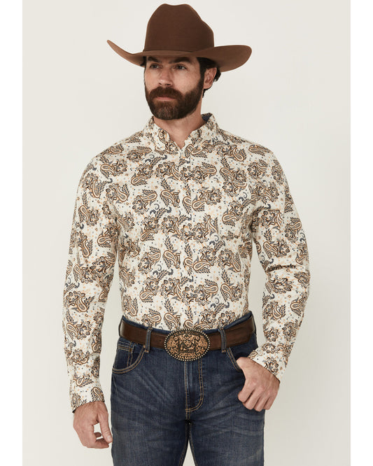 Men's Kendall Paisley Print Long Sleeve Button-Down Stretch | Cody James Clothing|Sale