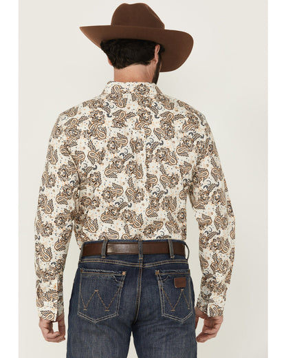 Men's Kendall Paisley Print Long Sleeve Button-Down Stretch | Cody James Clothing|Sale
