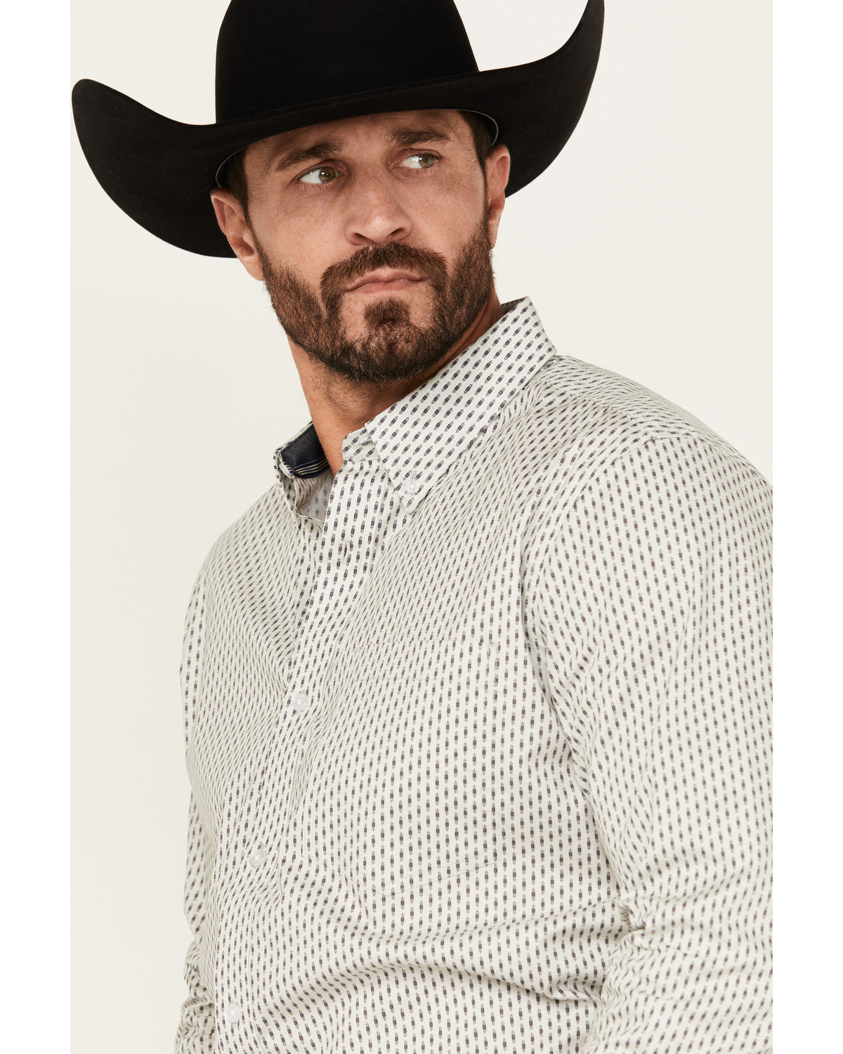 Men's Stirling Geo Print Long Sleeve Button-Down Stretch We | Cody James Clothing|Sale