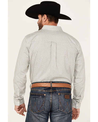 Men's Stirling Geo Print Long Sleeve Button-Down Stretch We | Cody James Clothing|Sale