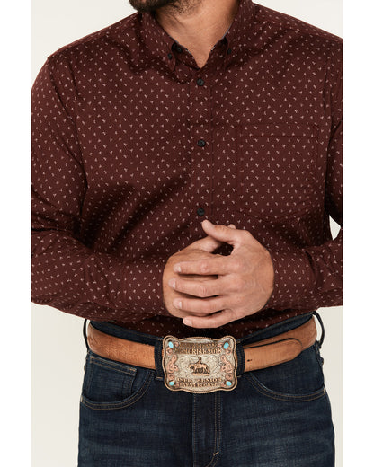 Men's Williams Mini Floral Print Long Sleeve Button-Down St | Cody James Clothing|Sale