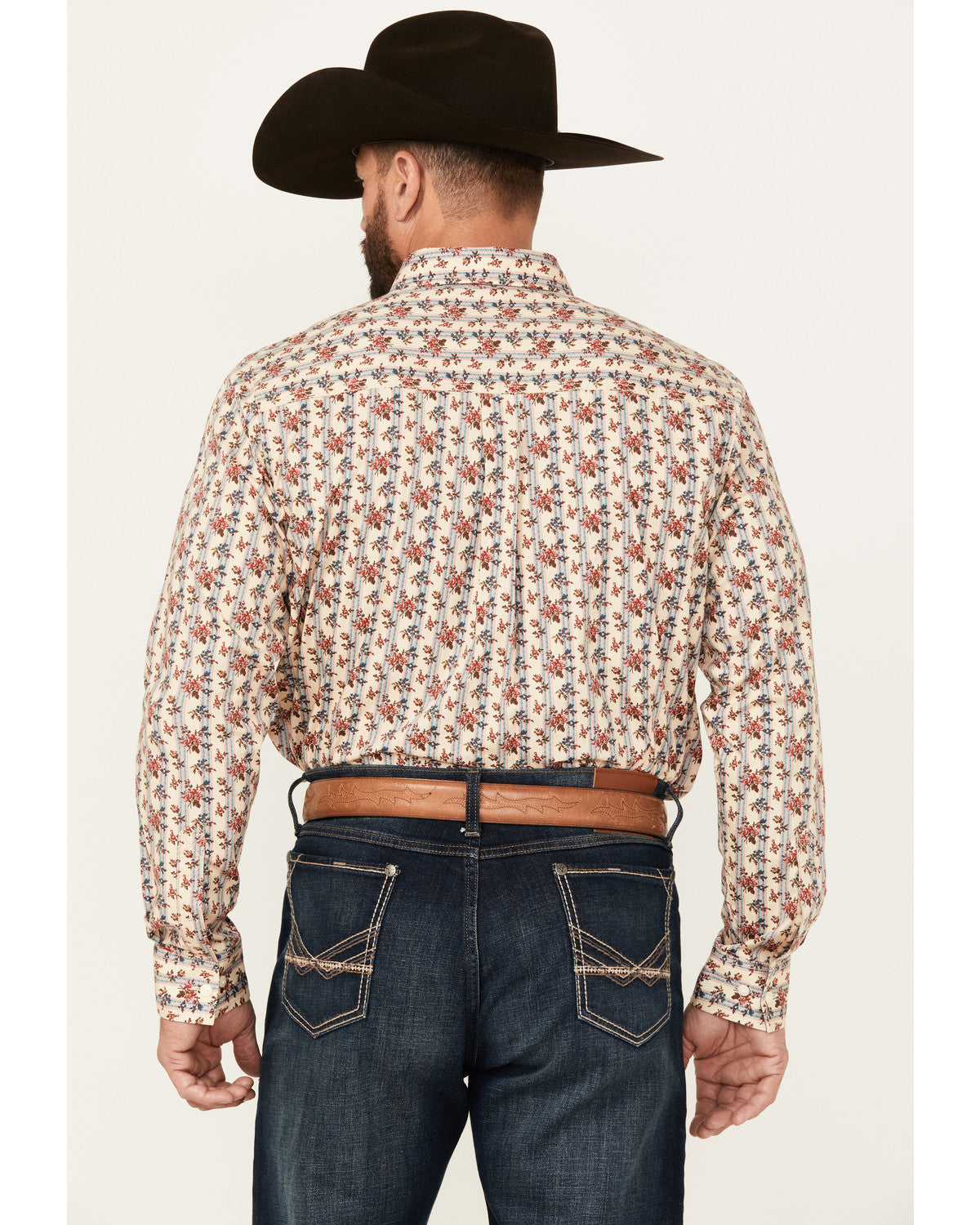Men's Kenton Floral Striped Long Sleeve Button-Down Stretch | Cody James Clothing|Sale