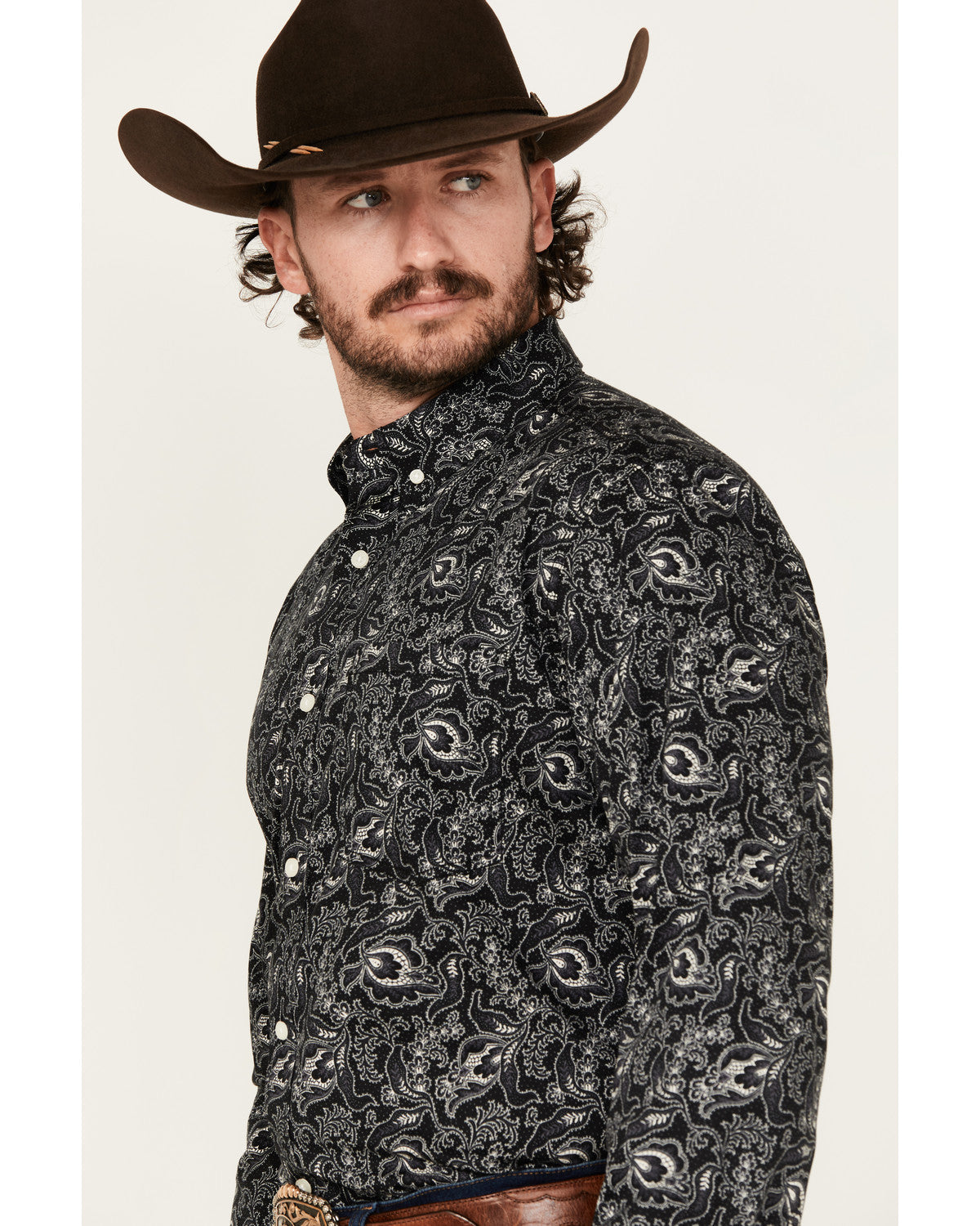 Men's Parker Paisley Print Long Sleeve Button-Down Stretch | Cody James Clothing