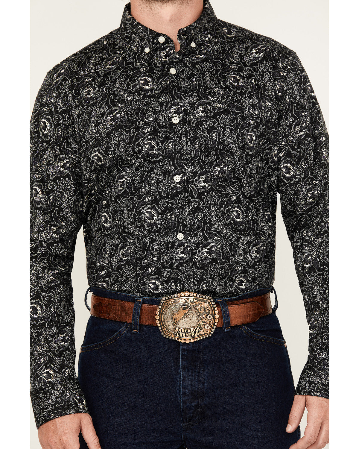 Men's Parker Paisley Print Long Sleeve Button-Down Stretch | Cody James Clothing