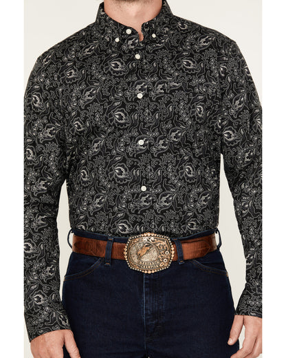 Men's Parker Paisley Print Long Sleeve Button-Down Stretch | Cody James Clothing