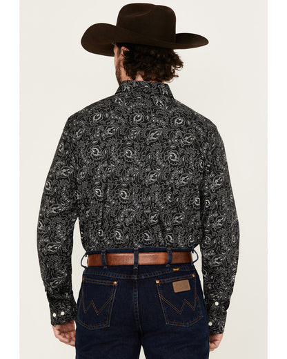 Men's Parker Paisley Print Long Sleeve Button-Down Stretch | Cody James Clothing