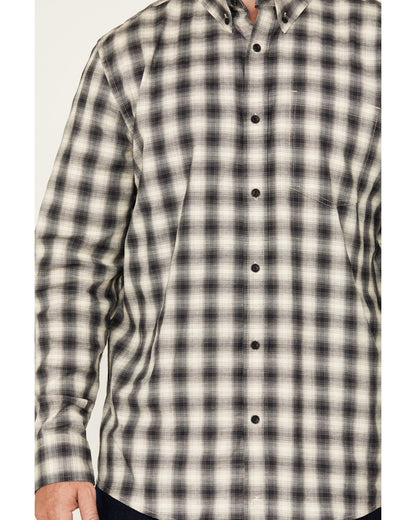 Men's Palamino Plaid Print Long Sleeve Button-Down Stretch | Cody James Clothing|Sale