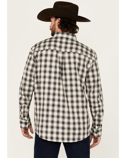 Men's Palamino Plaid Print Long Sleeve Button-Down Stretch | Cody James Clothing|Sale