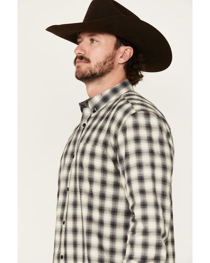 Men's Palamino Plaid Print Long Sleeve Button-Down Stretch | Cody James Clothing