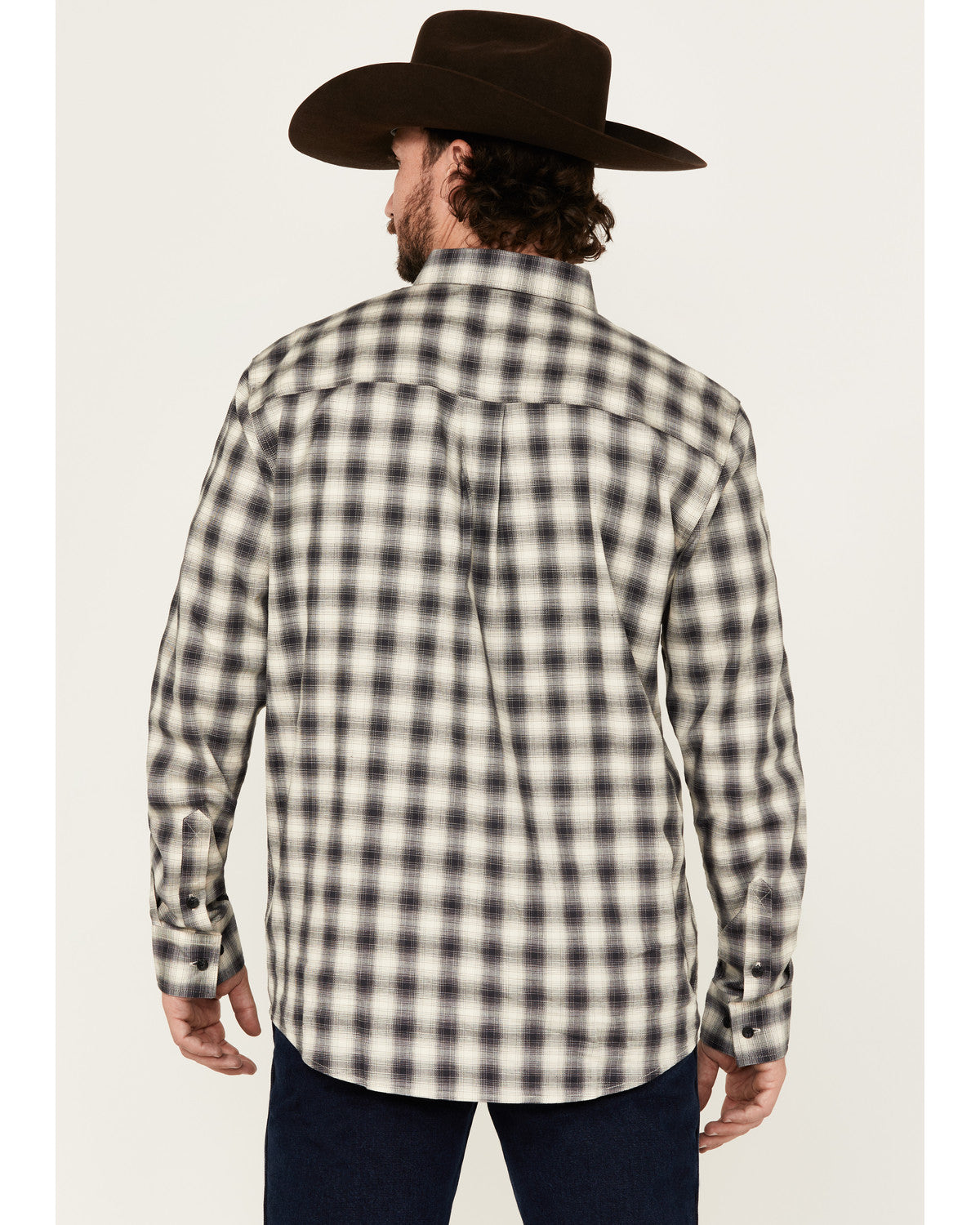 Men's Palamino Plaid Print Long Sleeve Button-Down Stretch | Cody James Clothing