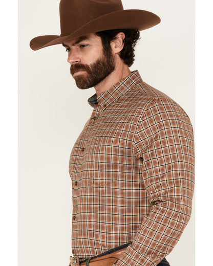 Men's Adkins Plaid Print Long Sleeve Button-Down Stretch We | Cody James Clothing|Sale