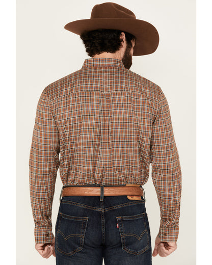 Men's Adkins Plaid Print Long Sleeve Button-Down Stretch We | Cody James Clothing|Sale