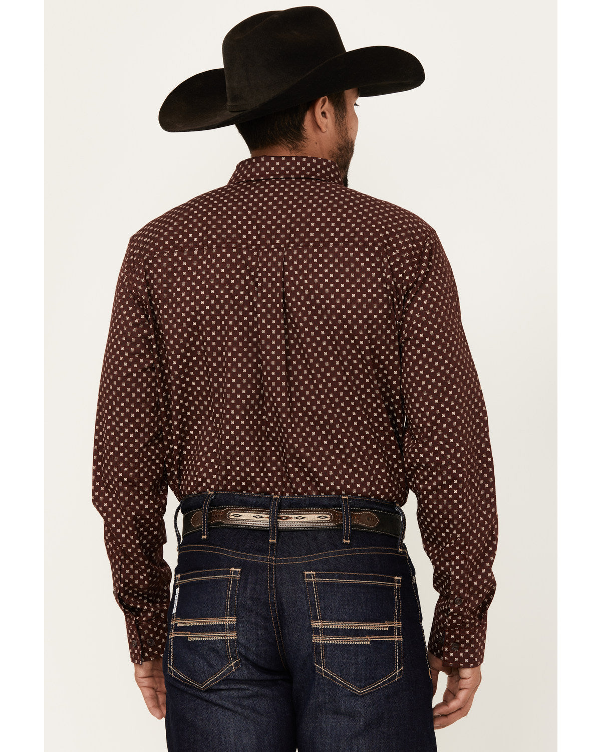 Men's Big Deal Geo Print Long Sleeve Button-Down Stretch We | Cody James Clothing