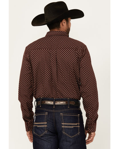 Men's Big Deal Geo Print Long Sleeve Button-Down Stretch We | Cody James Clothing