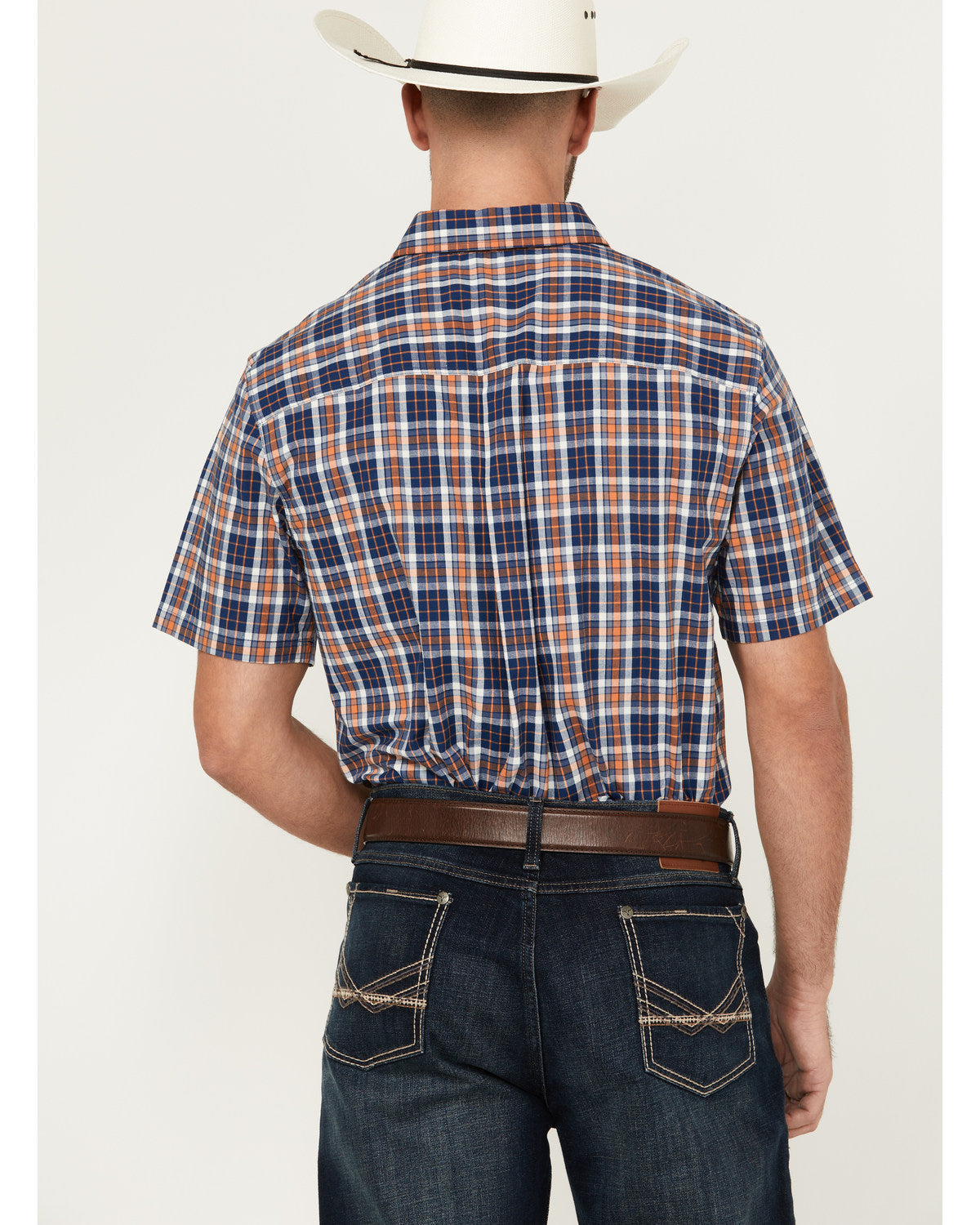 Men's Tequila Sunrise Plaid Print Short Sleeve Button-Down | Cody James Clothing|Sale