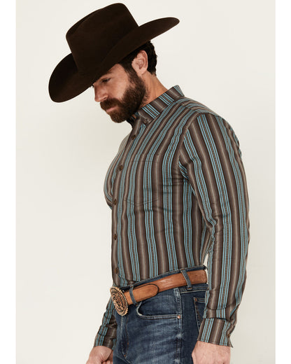 Men's Boa Dobby Striped Print Long Sleeve Button-Down Stret | Cody James Clothing|Sale