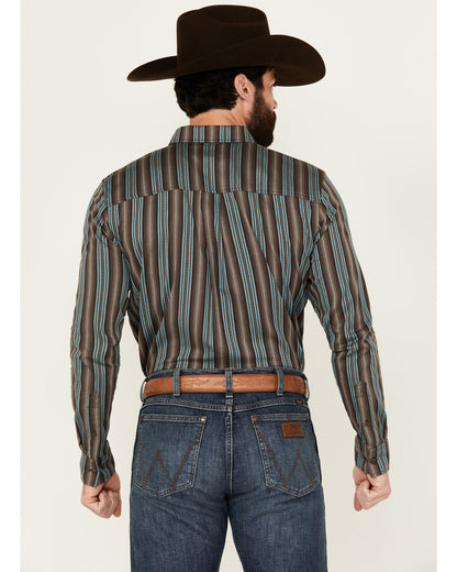 Men's Boa Dobby Striped Print Long Sleeve Button-Down Stret | Cody James Clothing|Sale