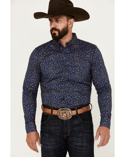 Men's Meadowlark Floral Print Long Sleeve Button-Down Stret | Cody James Clothing|Sale
