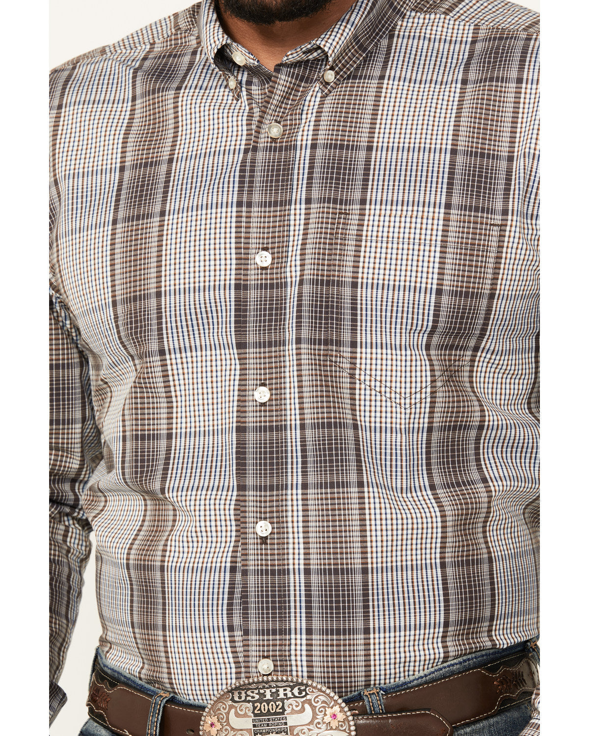 Men's Fiesta Plaid Print Long Sleeve Button-Down Western Sh | Cody James Clothing|Sale