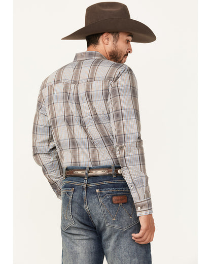 Men's Fiesta Plaid Print Long Sleeve Button-Down Western Sh | Cody James Clothing|Sale