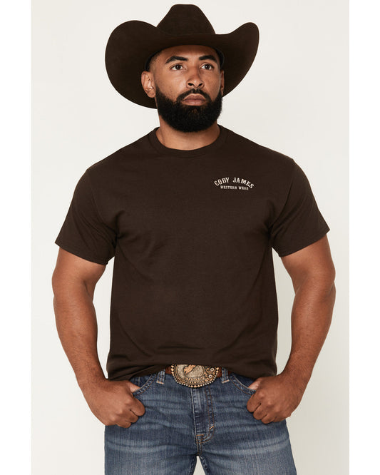 Men's Embroidered Text Short Sleeve Graphic T-Shirt | Cody James Clothing