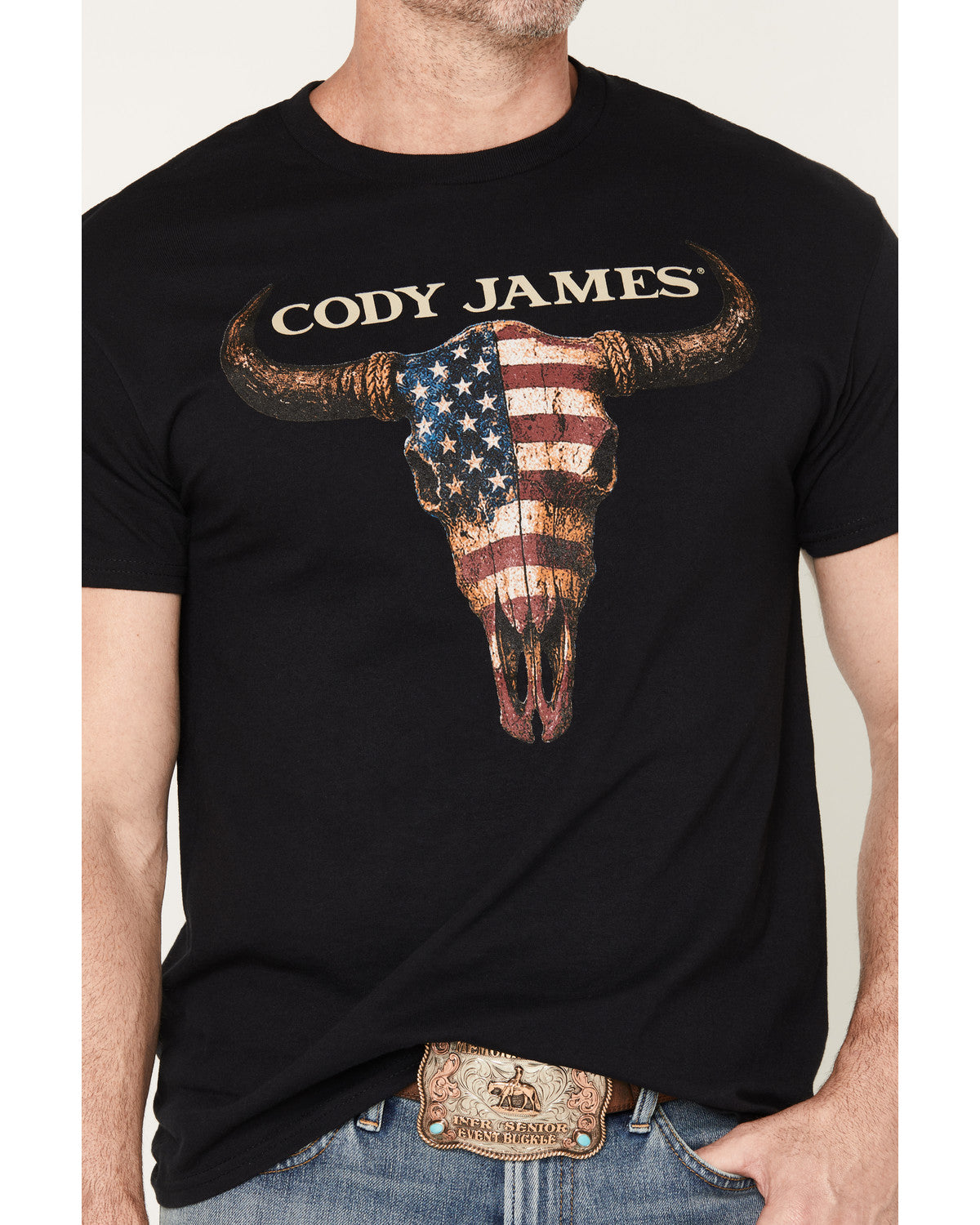 Men's Americana Steer Short Sleeve Graphic T-Shirt | Cody James Clothing