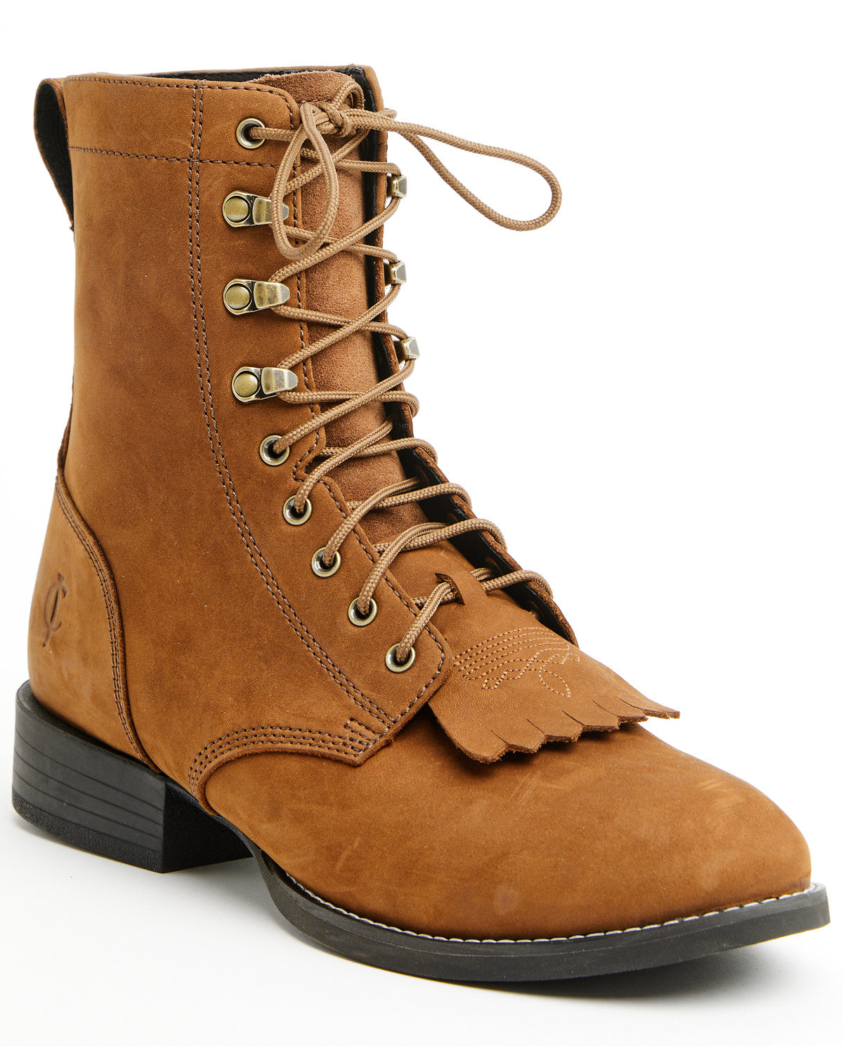 Men's 8" Highland Distressed Lace-Up Boots - Round Toe | Cody James Boots