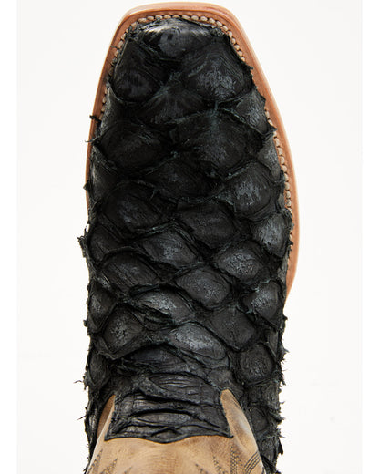 Men's Vaqueras Exotic Pirarucu Western Boots - Square Toe | Cody James Boots