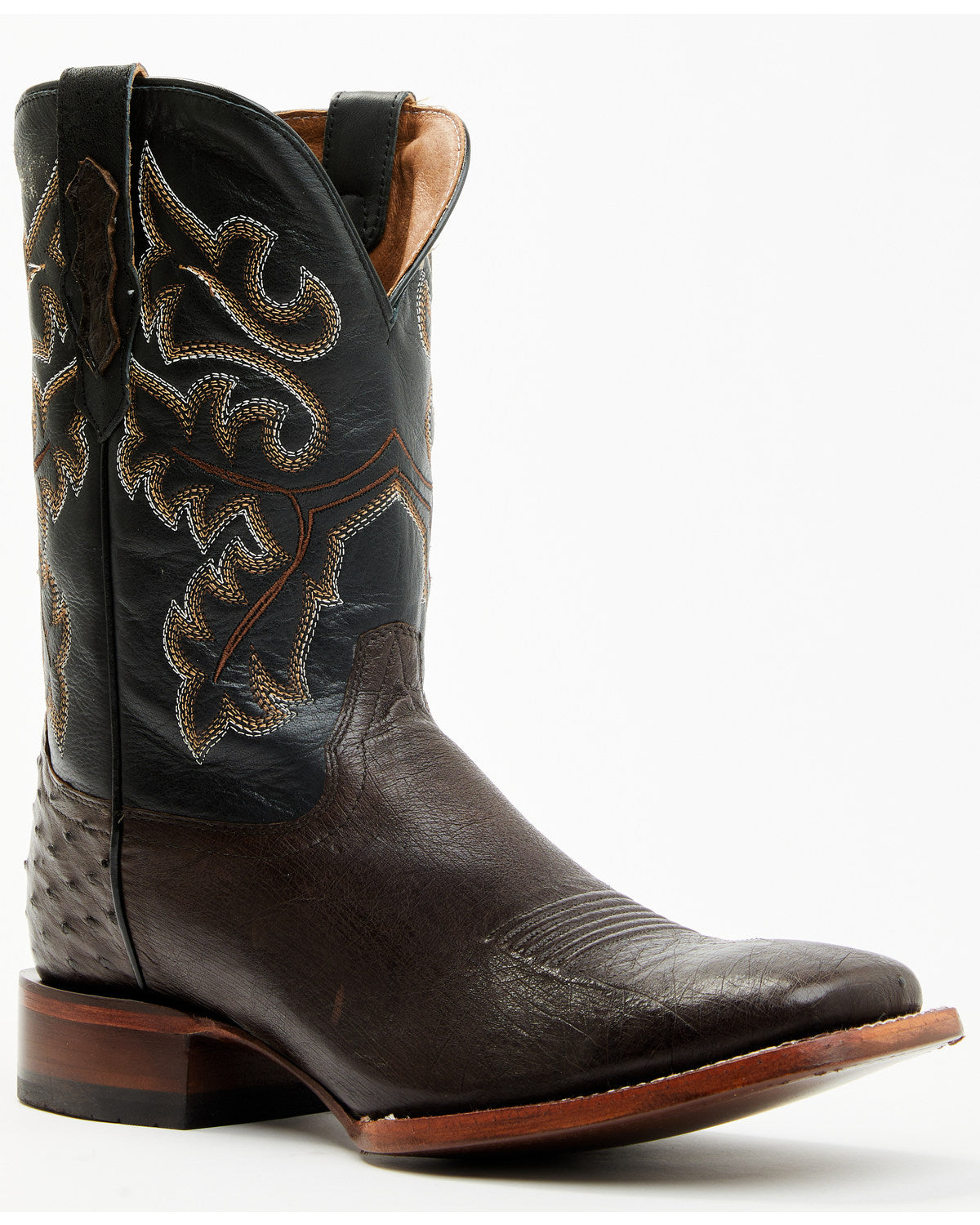 Men's Exotic Ostrich Western Boots - Broad Square Toe | Cody James Boots