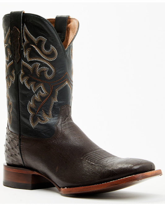 Men's Exotic Ostrich Western Boots - Broad Square Toe | Cody James Boots